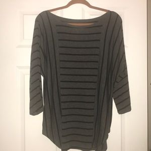 loft 3/4 sleeve striped shirt